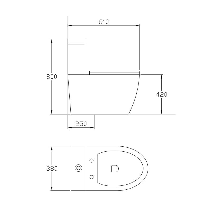 Inodoro con Asiento Peirano Linea Stone Blanco (INO104-1)