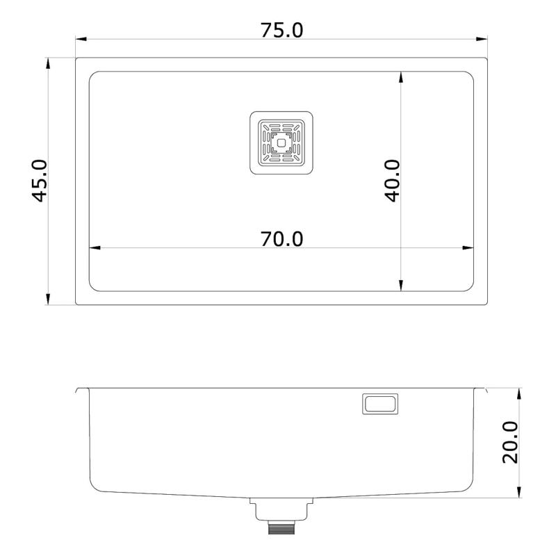 Bacha Cocina Simple Mi Pileta Essentia 670