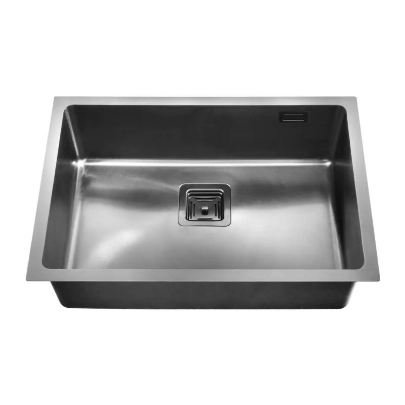 Bacha Cocina Simple 60x40 Mi Pileta Essentia 660 Plateado