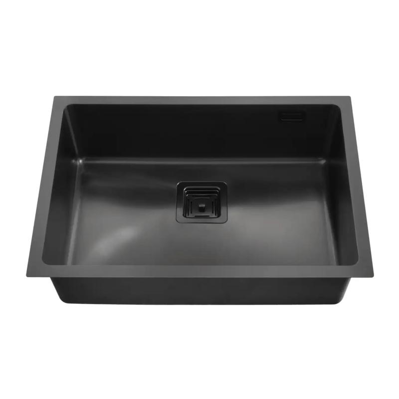 Bacha Cocina Simple 60x40 Mi Pileta Essentia 660 Black