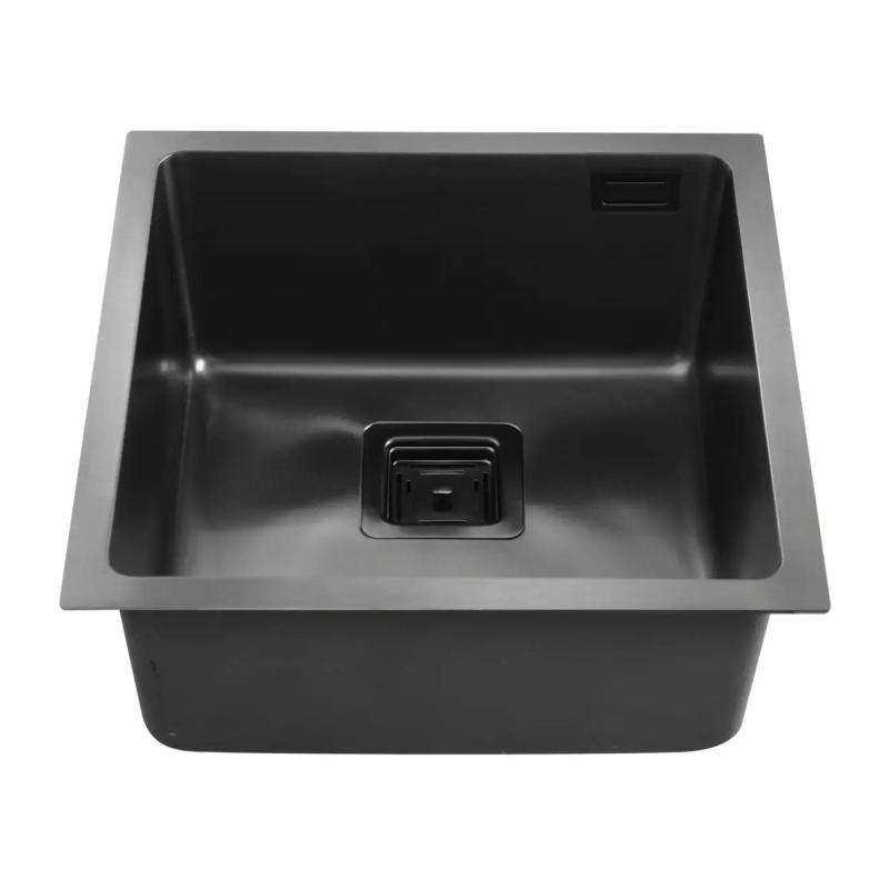 Bacha Cocina Simple 40x40 Mi Pileta Essentia 640 Black