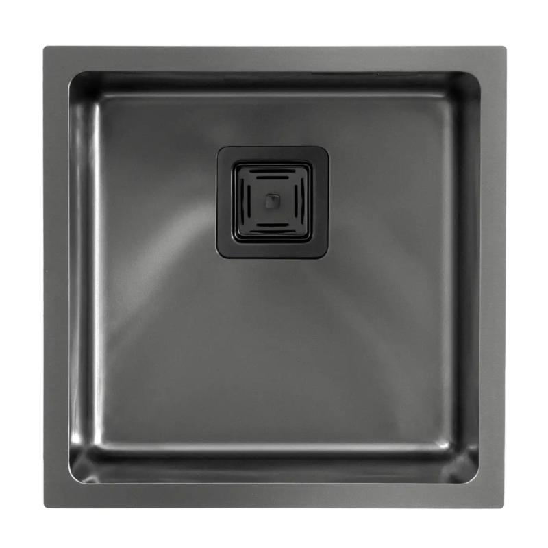 Bacha Cocina Simple 40x40 Mi Pileta Essentia 640 Black