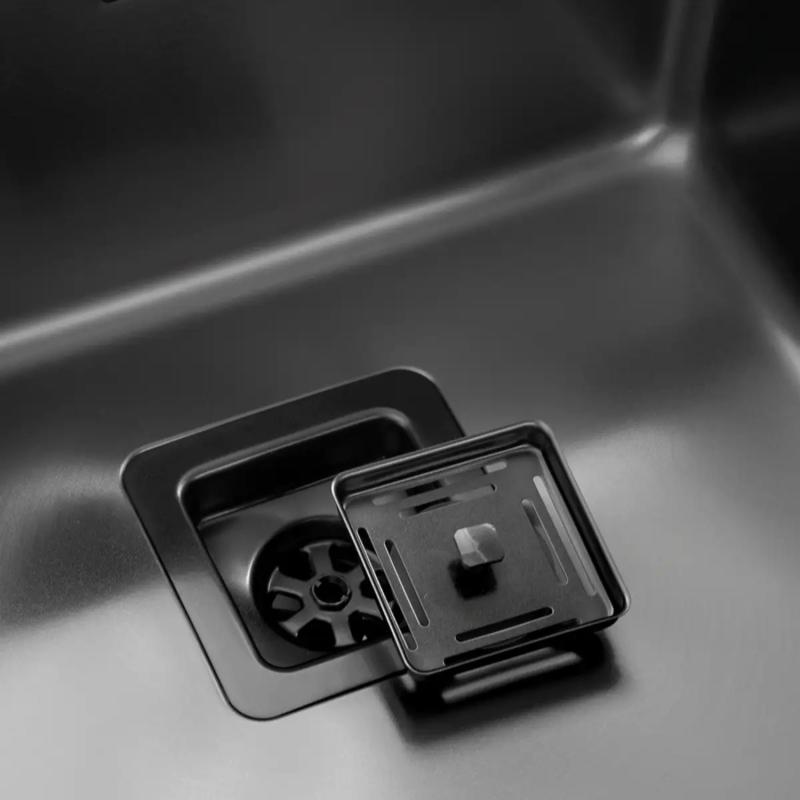 Bacha Cocina Simple 40x40 Mi Pileta Essentia 640 Black