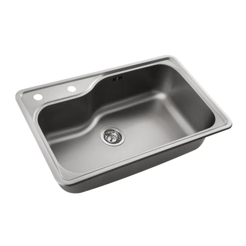 Bacha Cocina Simple Acero Inox. Mi Pileta 800ED C/Dosificador