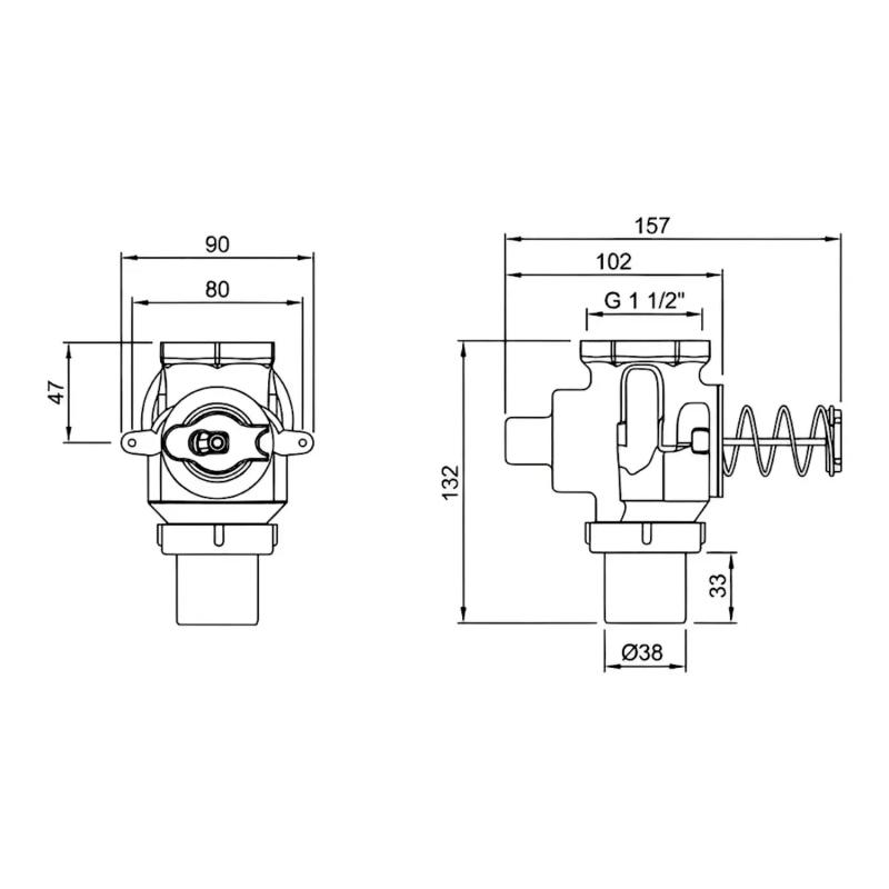 Válvula De Descarga Temporizada Para Inodoro Peirano A1540