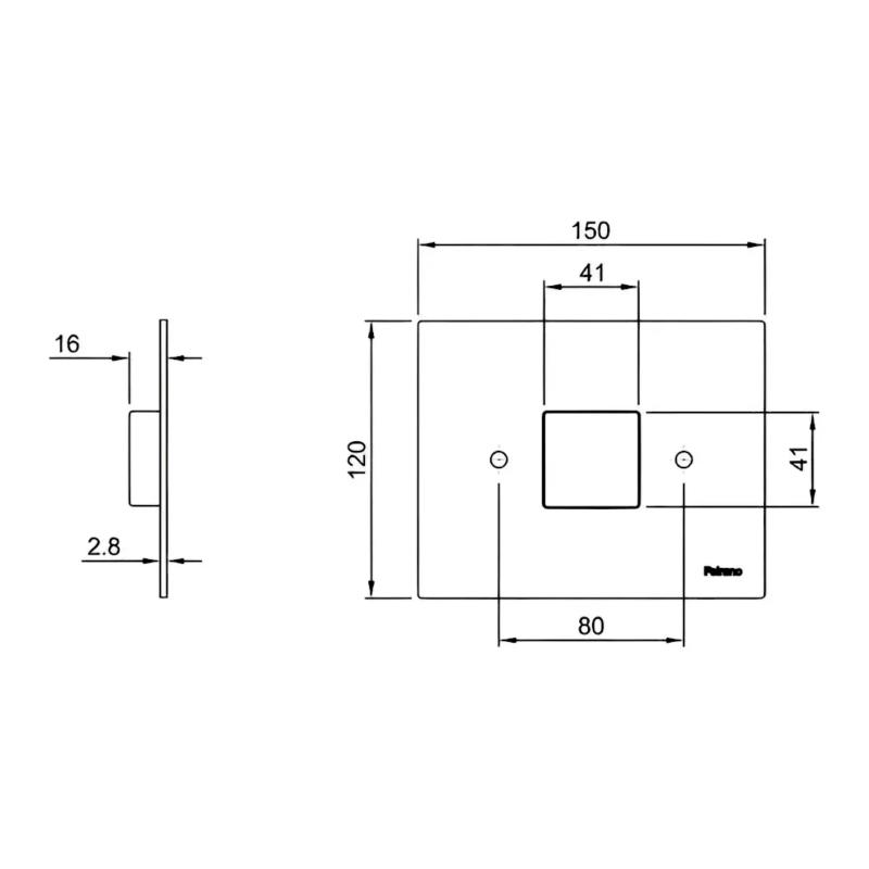 Tapa Tecla Para Válvula De Descarga Peirano A1539 Cromo
