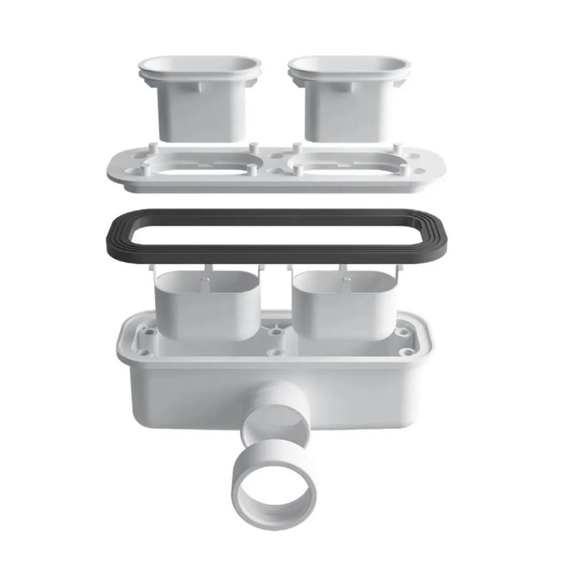 Receptáculo Piso De Ducha Resina Poliester Peirano PDU102N Negro