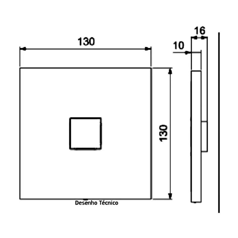 Válvula Descarga Inodoro + Tecla Deca Hydra Slim Black 51011