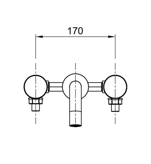 Grifería Lavatorio De Pared Peirano Fabric Nickel 62-100NI