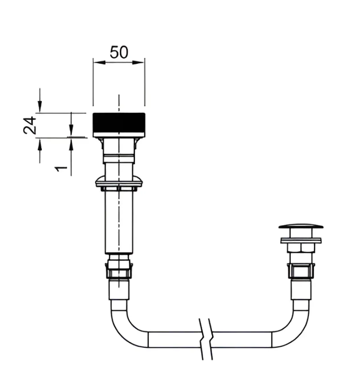 Grifería Bidet Baño Peirano Fabric Nickel 70-100NI