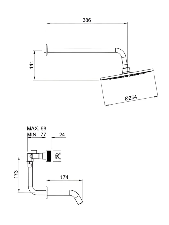 Grifería Ducha Con Transferencia Peirano Fabric Nickel 80-100NI