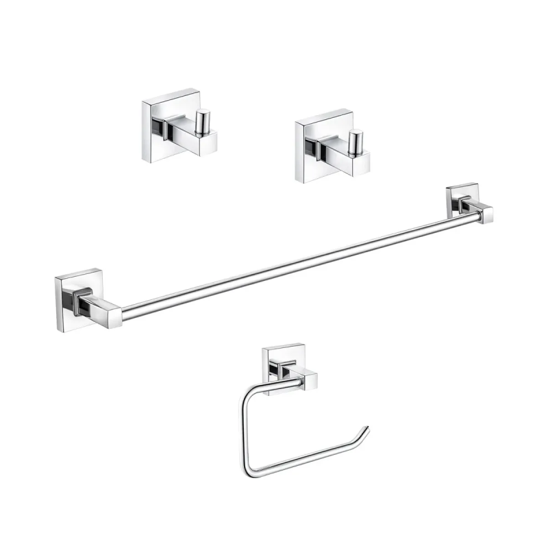 Kit Accesorios Set De 4 Piezas Para Baño Peirano 22004 Cromo