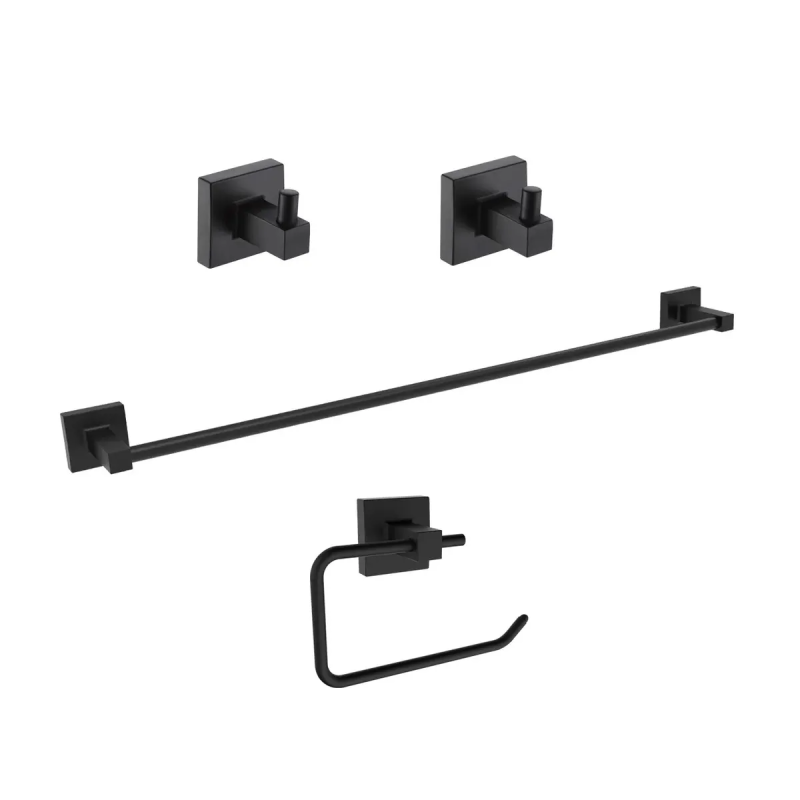 Kit Accesorios Set De 4 Piezas Para Baño Peirano 22004N Black