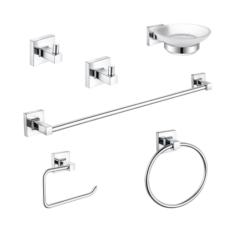 Kit Accesorios Set De 6 Piezas Para Baño Peirano 22006 Cromo