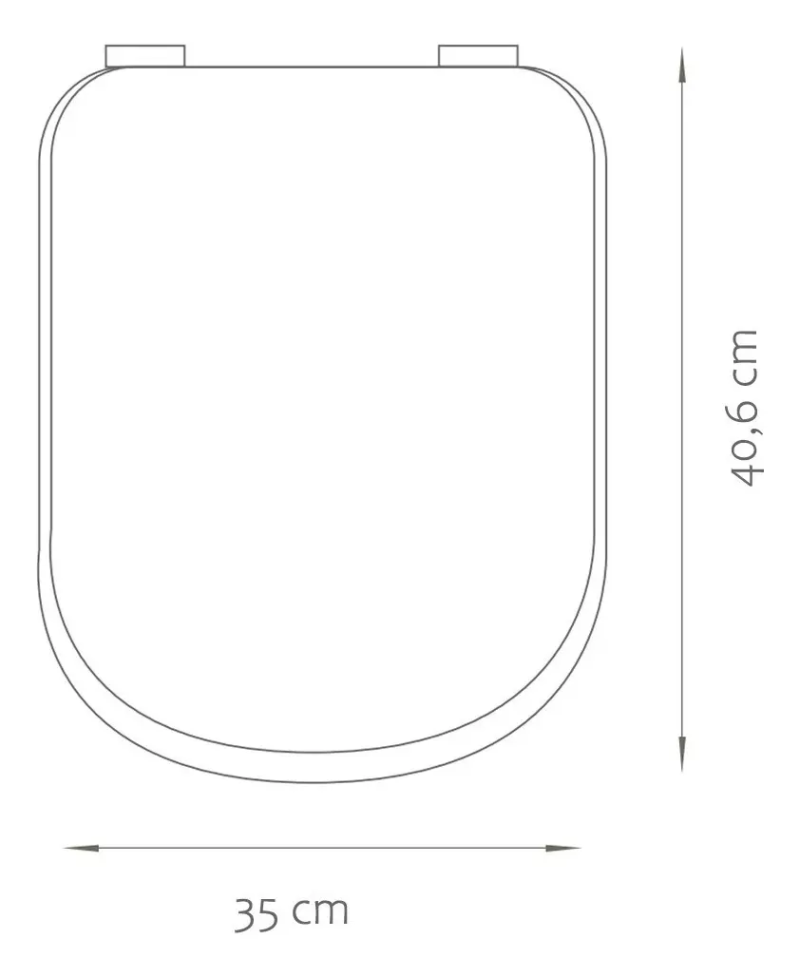 Tapa Asiento Inodoro Ariel 226-P Herraje Nylon
