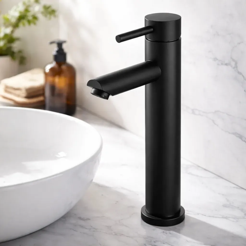 Grifería Lavatorio Alto Monoc Fv Inox One 0181.02/I1-NG Negro Mate