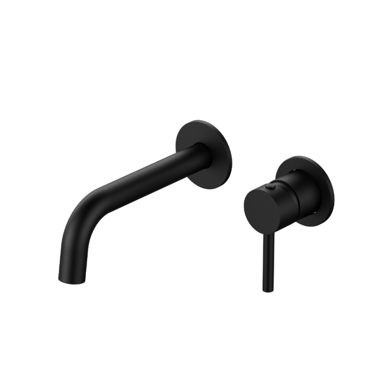 Grifería Lavatorio De Pared Monoc Fv Inox One Black 0206/I1-NG