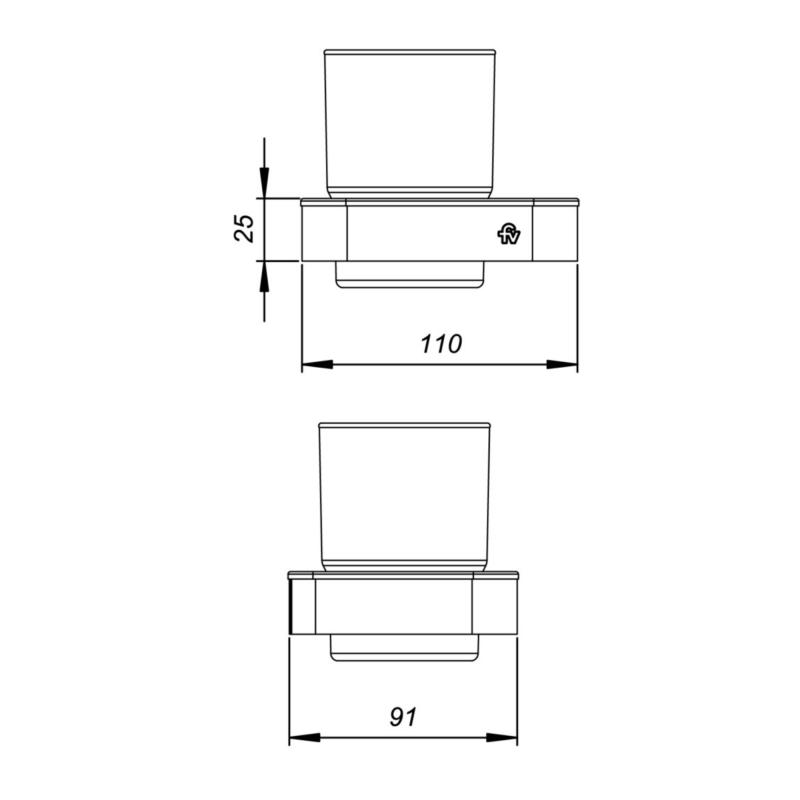 Accesorio Porta Cepillo Fv Inox One 0169/I1