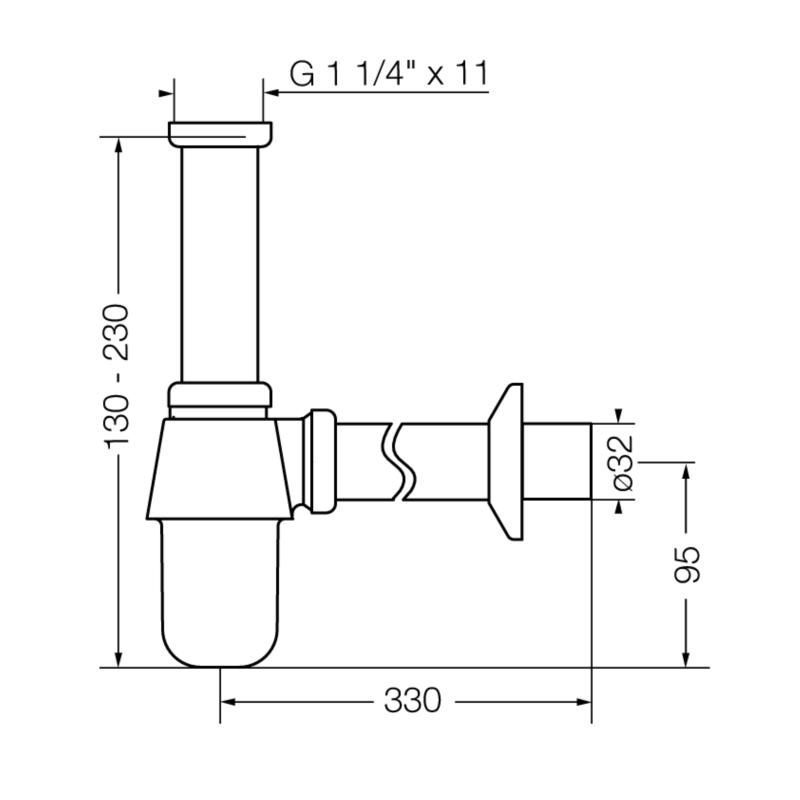 Descarga Con Sifón Para Lavatorio Fv 0242