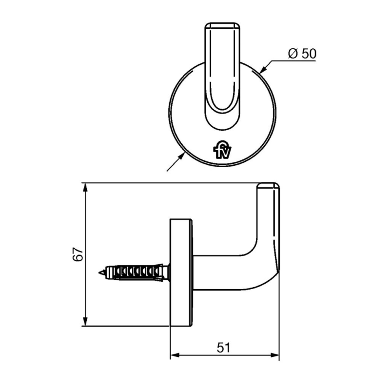 Accesorio Percha Baño Fv Cipres 0166/N2-CR