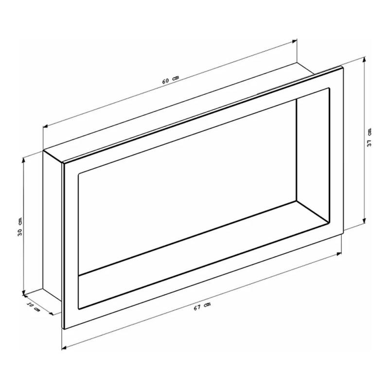 Nicho Liso Mármol Sintético 60x30 Cozimax