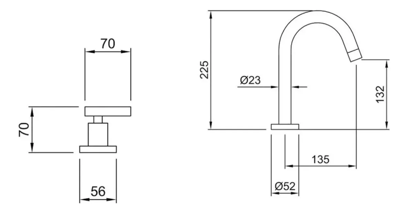 Grifería De Lavatorio Peirano Adra 60-162 Cromo