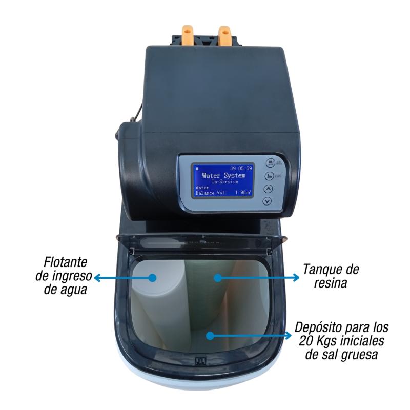 Ablandador De Agua Anti Sarro 1500 L/H Autom Fluvial AF-1500
