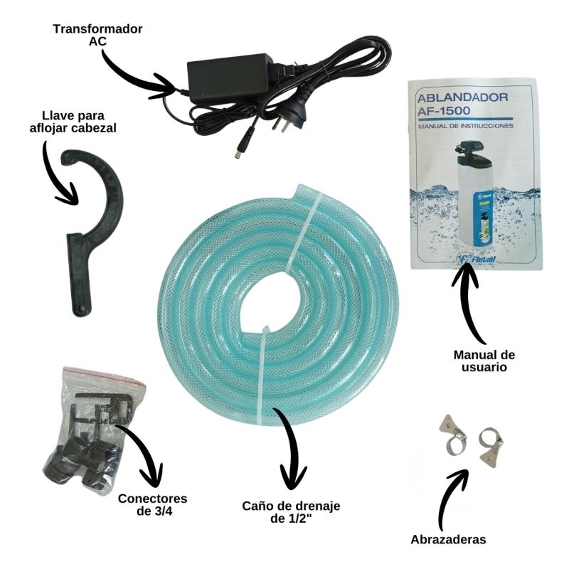 Ablandador De Agua Anti Sarro 1500 L/H Autom Fluvial AF-1500