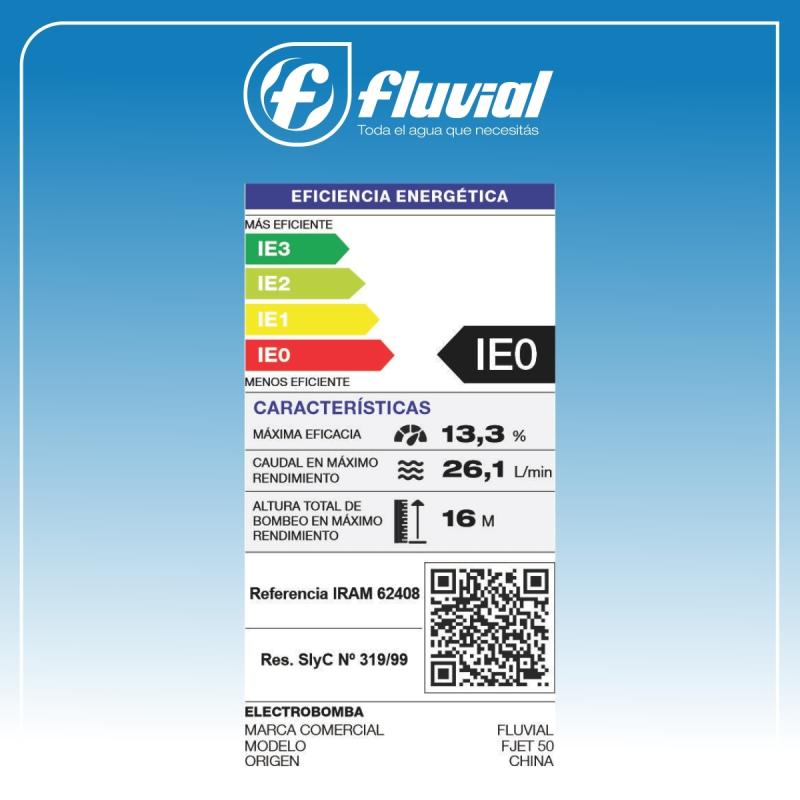 Bomba Autoaspirante 0.5hp Impulsor Bronce Fluvial Fjet 50