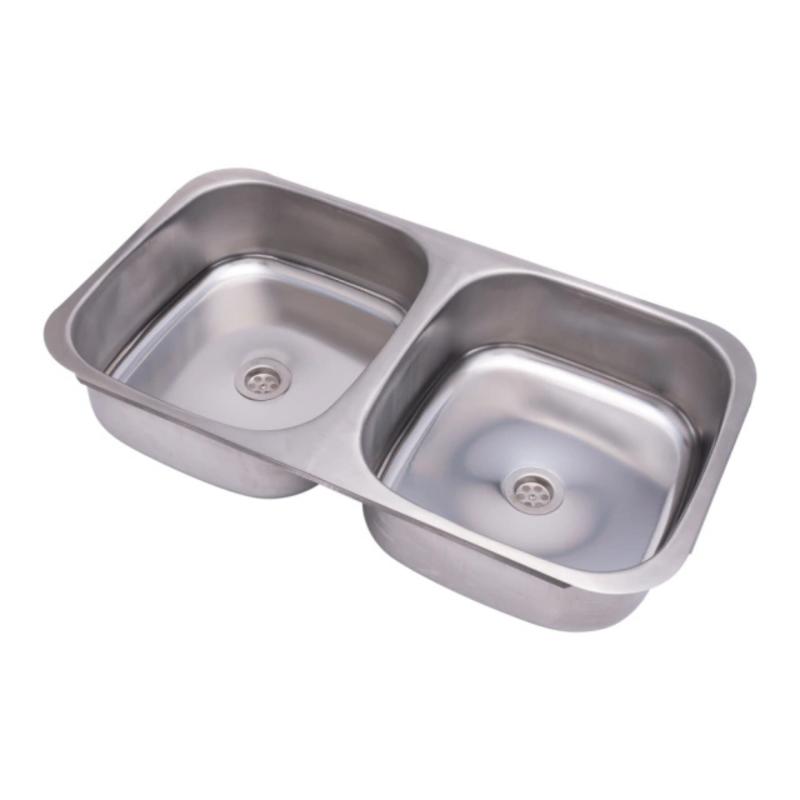 Bacha Cocina Pileta Doble Acero 430 71x38x15cm Ariel 4328