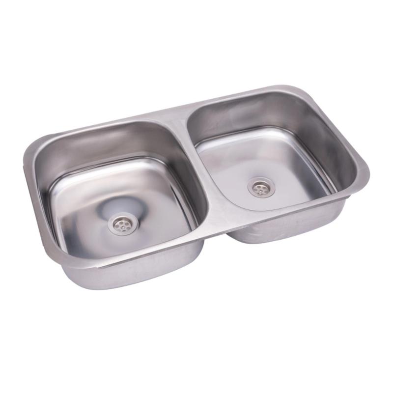 Bacha Cocina Pileta Doble Acero 430 71x38x15cm Ariel 4328