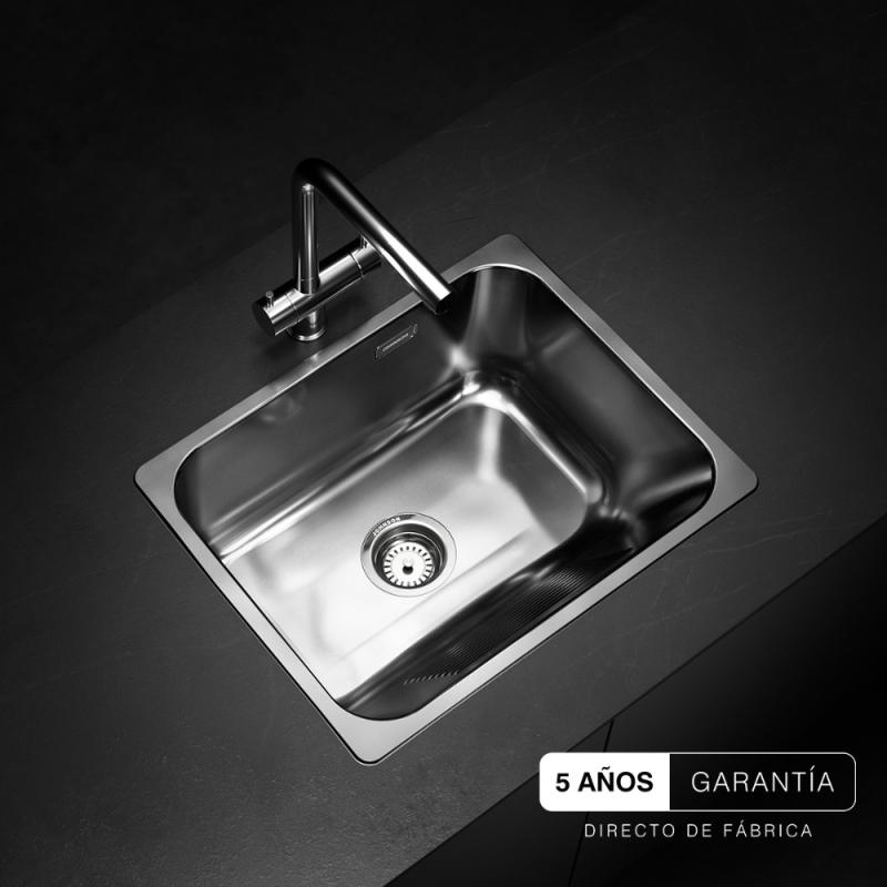 Bacha Pileta Simple De Cocina Johnson Acero LN50A