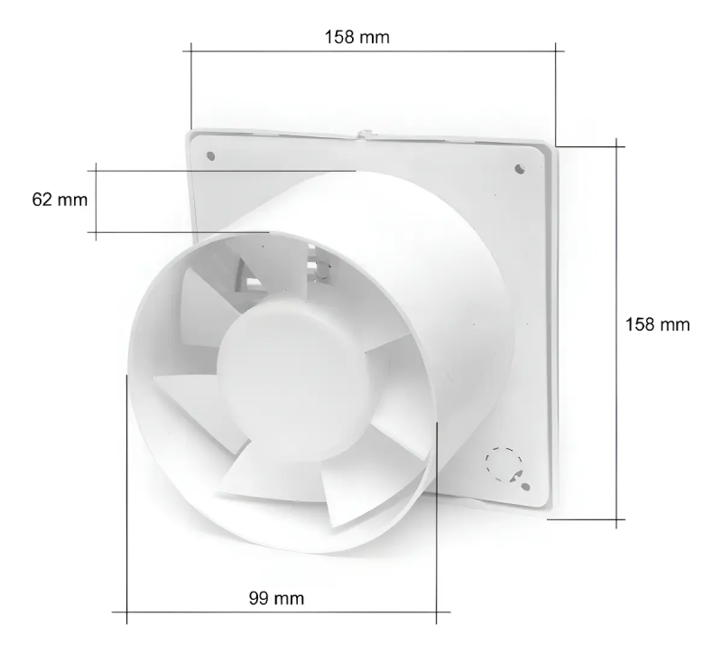 Extractor De Aire Para Baño Tst Cp4 4 Pulgadas