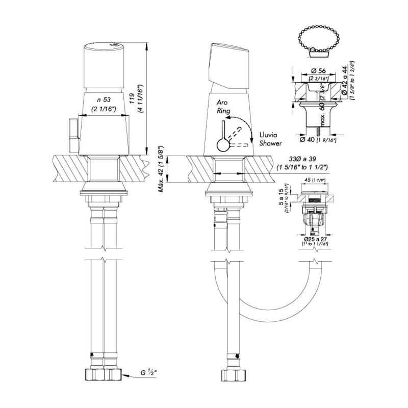 Grifería Bidet Monocomando Fv Cilindra 0189/M5-BB