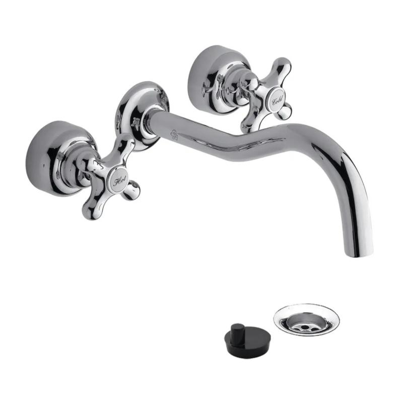 Grifería Lavatorio De Pared Fv Malena Plus 0203/16P-CR Cromo