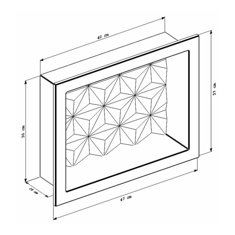 Nicho Texturizado Mármol Sintético 40x30 Cozimax Negro
