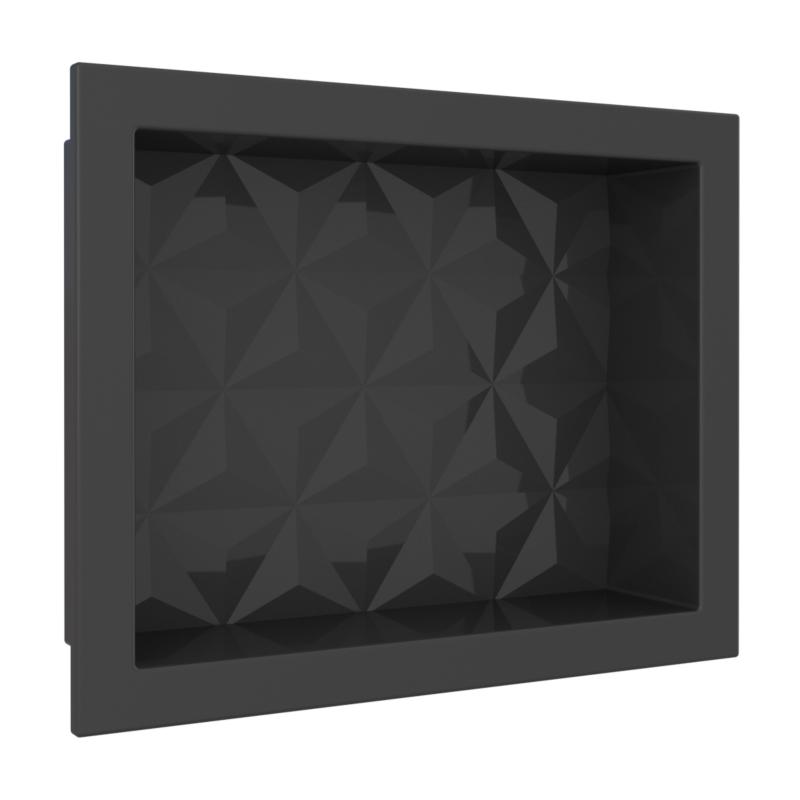 Nicho Texturizado Mármol Sintético 40x30 Cozimax Negro