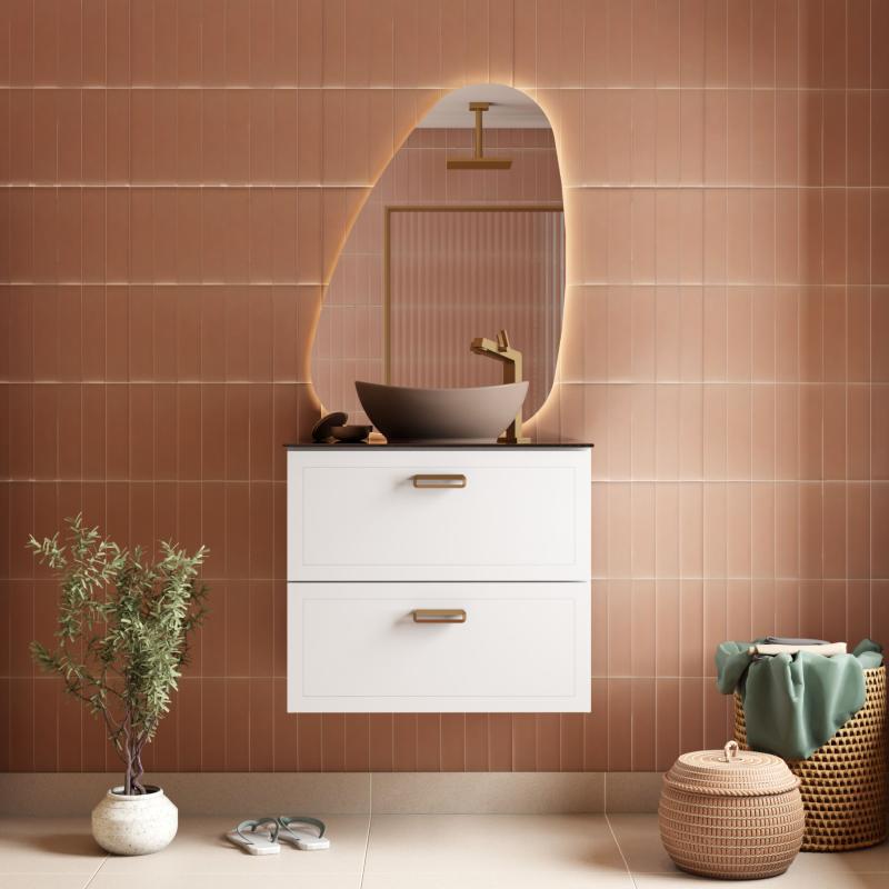 Espejo Para Baño Ovalado Cozimax Pedra 85x59cm