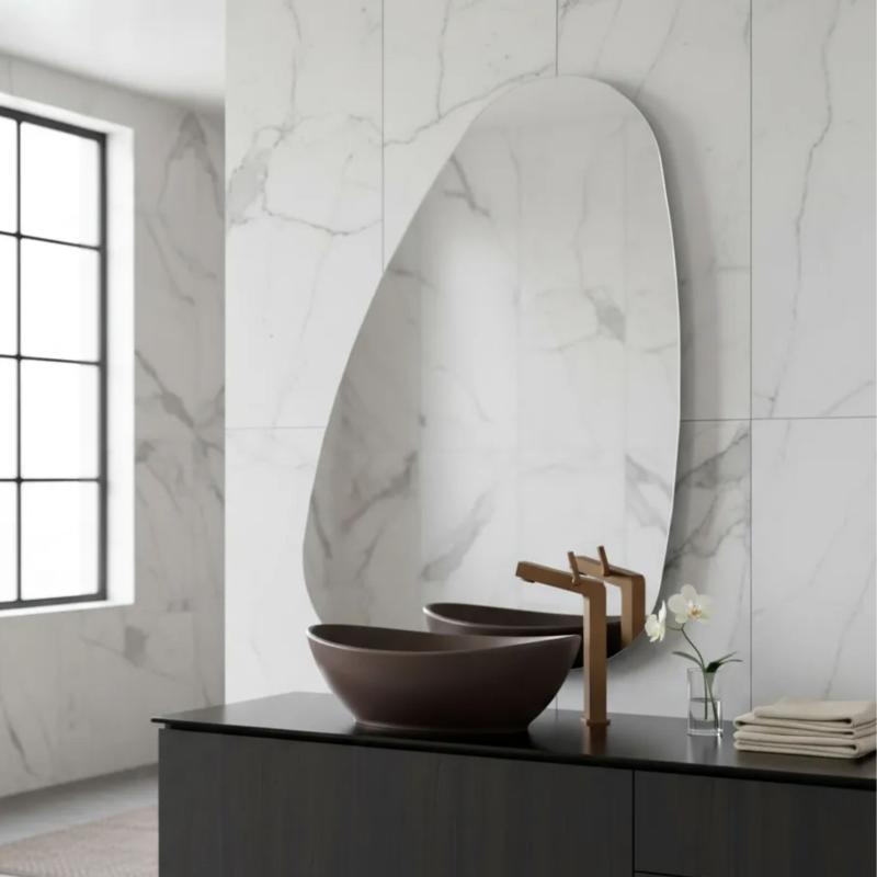 Espejo Para Baño Ovalado Cozimax Pedra 85x59cm