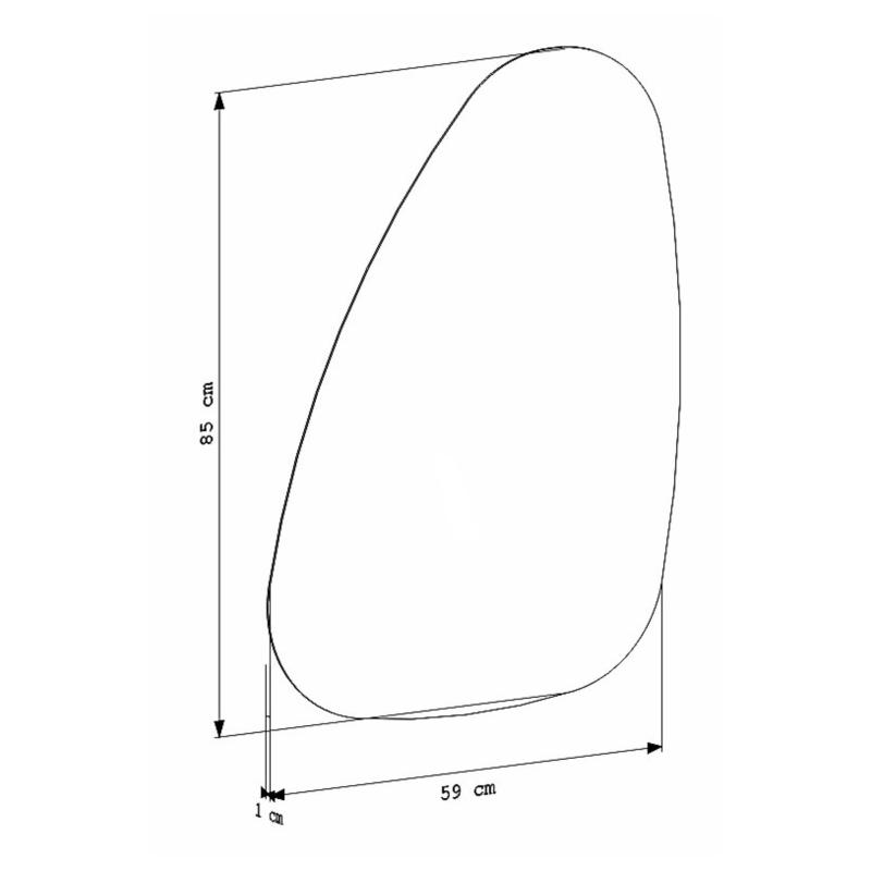 Espejo Para Baño Ovalado Cozimax Pedra 85x59cm