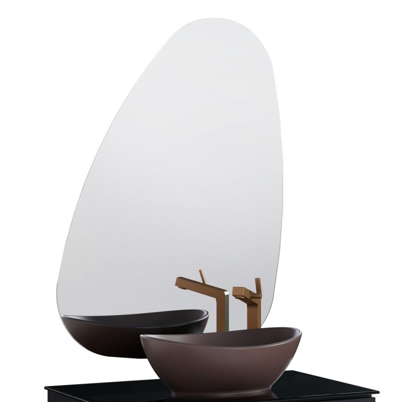 Espejo Para Baño Ovalado Cozimax Pedra 85x59cm