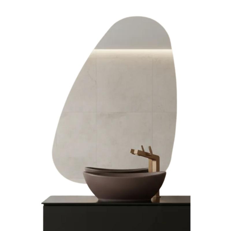 Espejo Para Baño Ovalado Cozimax Pedra 85x59cm