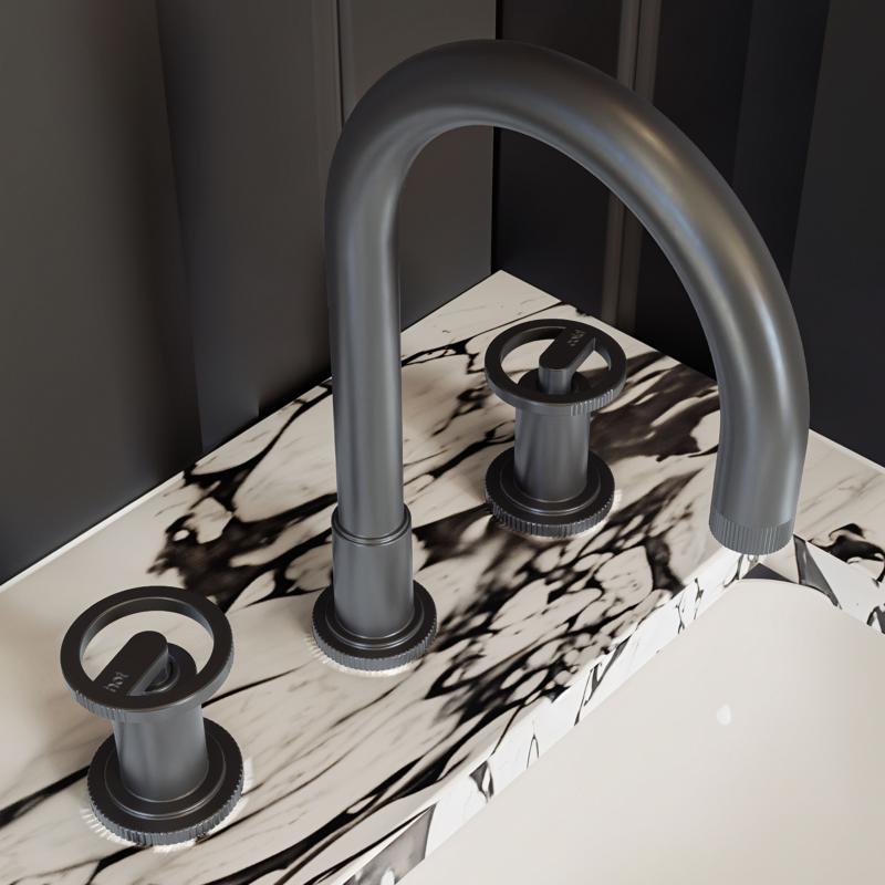 Grifería Lavatorio De Baño Peirano Pulse Grafito 60-175GR