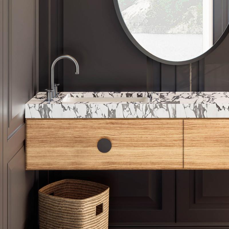 Grifería Lavatorio De Baño Peirano Pulse Grafito 60-175GR