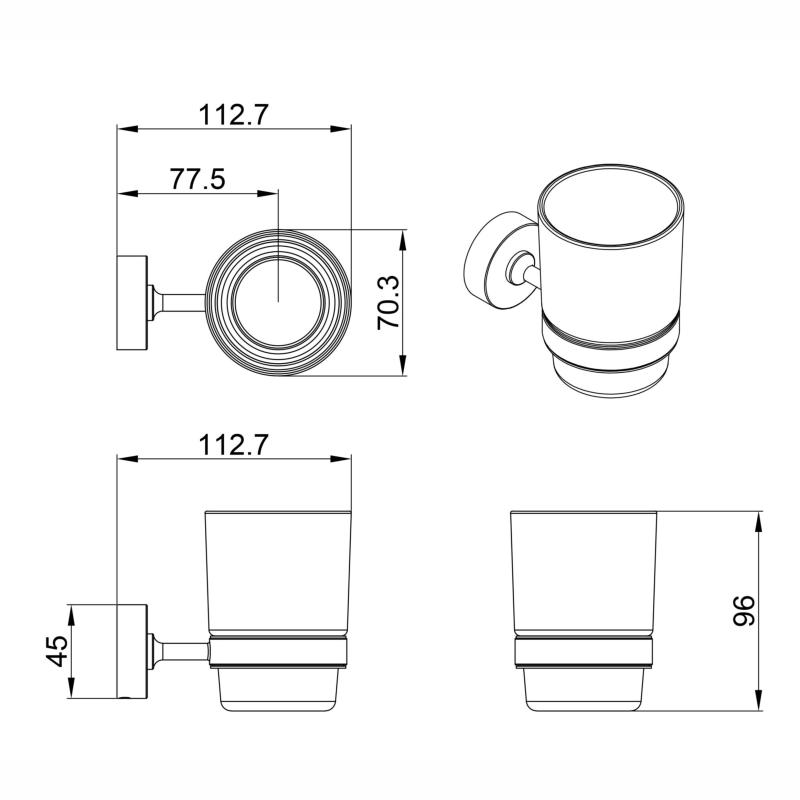 Kit Accesorios Para Baño Peirano Steel 3006ss Color Acero