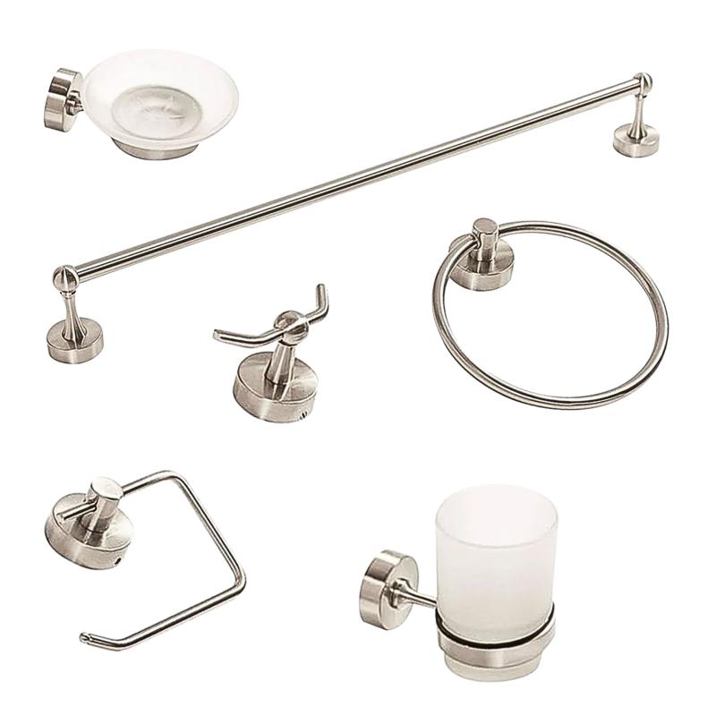 Kit Accesorios Para Baño Peirano Steel 3006ss Color Acero