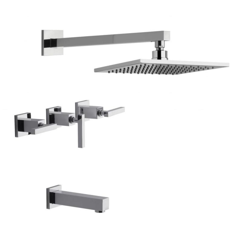 Grifería Para Bañera Ducha Fv Dominic Lever 103r/85l Cromo