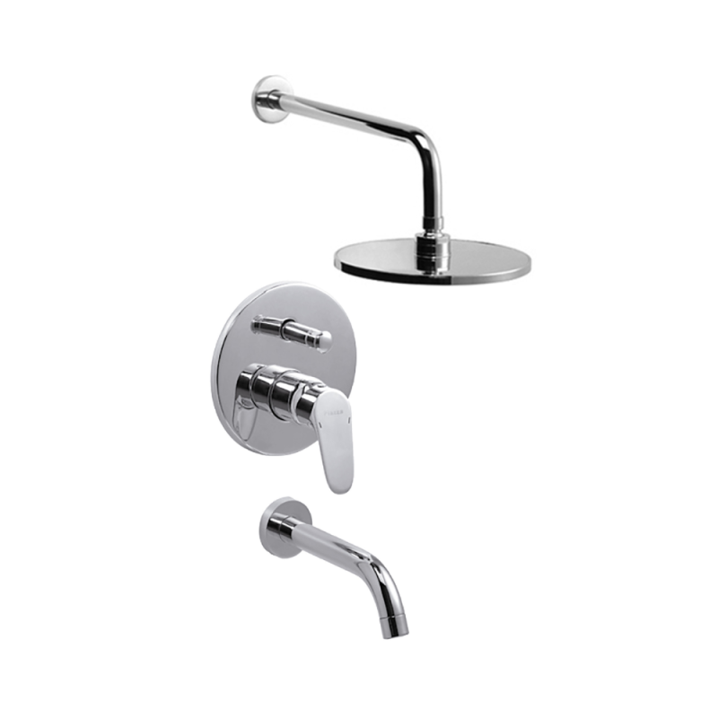 Grifería Ducha Bañera Mono Embutir con Transferencia Piazza Oggi 10506