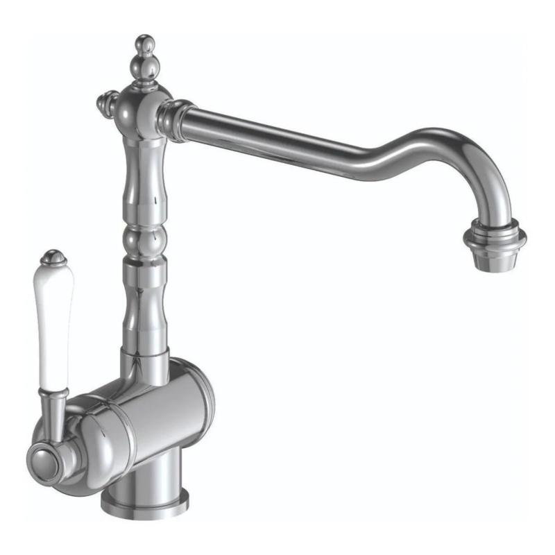 Grifería De Cocina Monocomando Piazza Gourmet Vintage 10305 Cromo