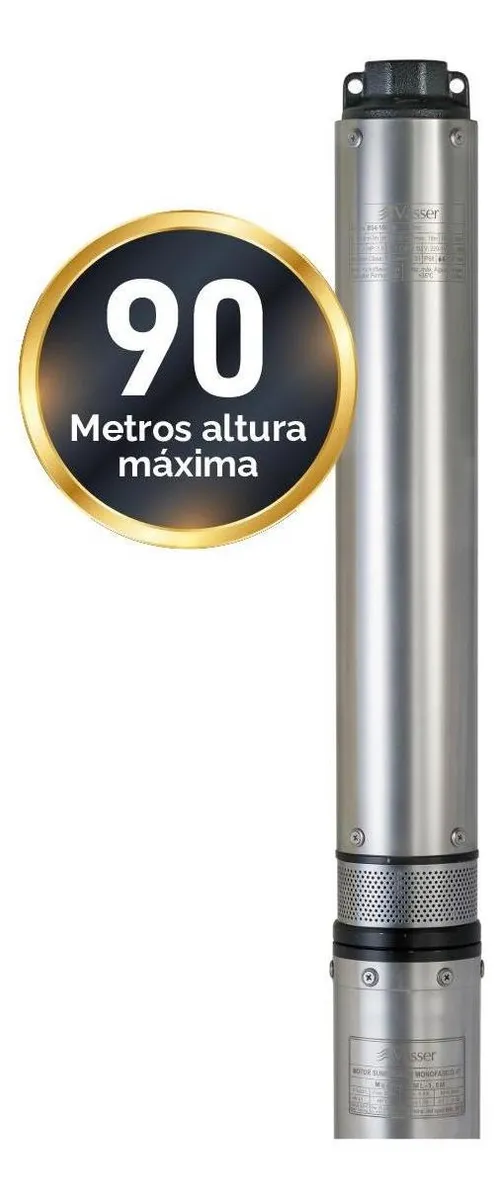 Bomba Sumergible Pozo Vasser BS4 150 4 pulgadas 1.5HP 90Mts